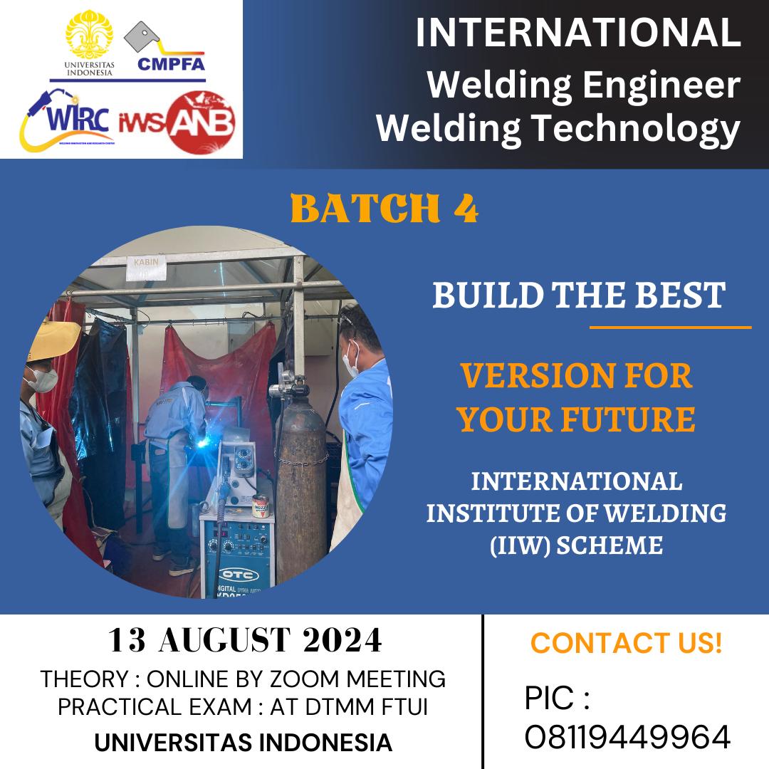 International Welding Engineer Batch #4 Banner