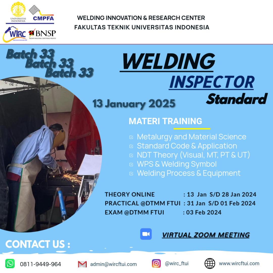 Welding Inspector Standard Batch #33 WIRC