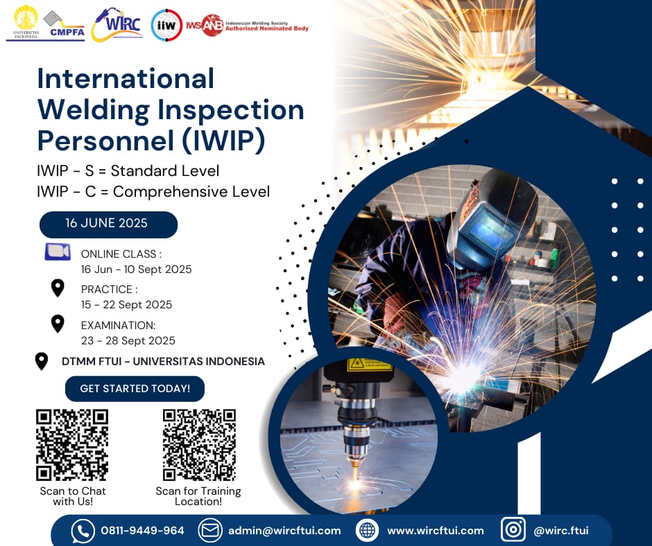 International Welding Inspection Personnel (IWIP) Training - Batch 2 WIRC FTUI