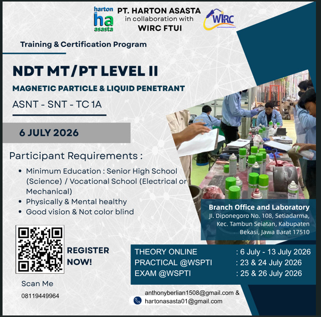 NDT MT PT Level 2 HA WIRC Harton Asasta Revised